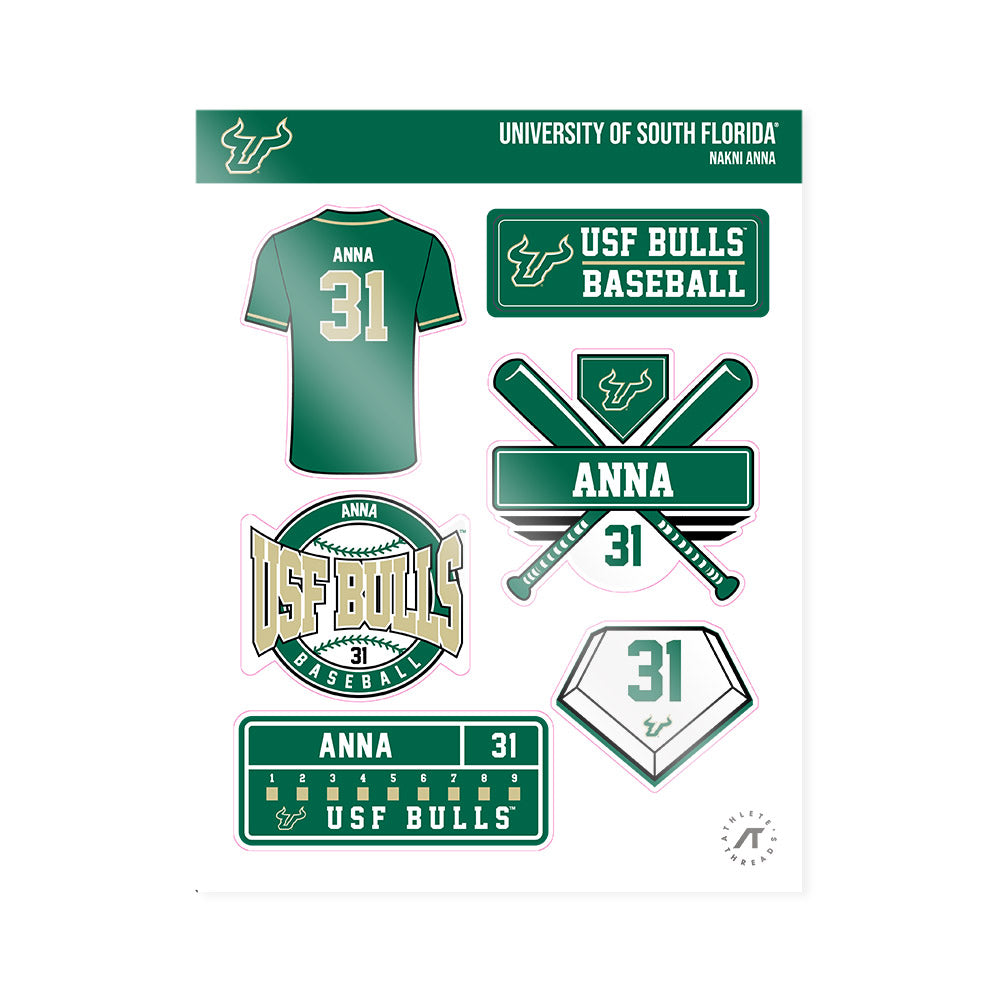 USF - NCAA Baseball : Nakni Anna - Sticker Sheet-0