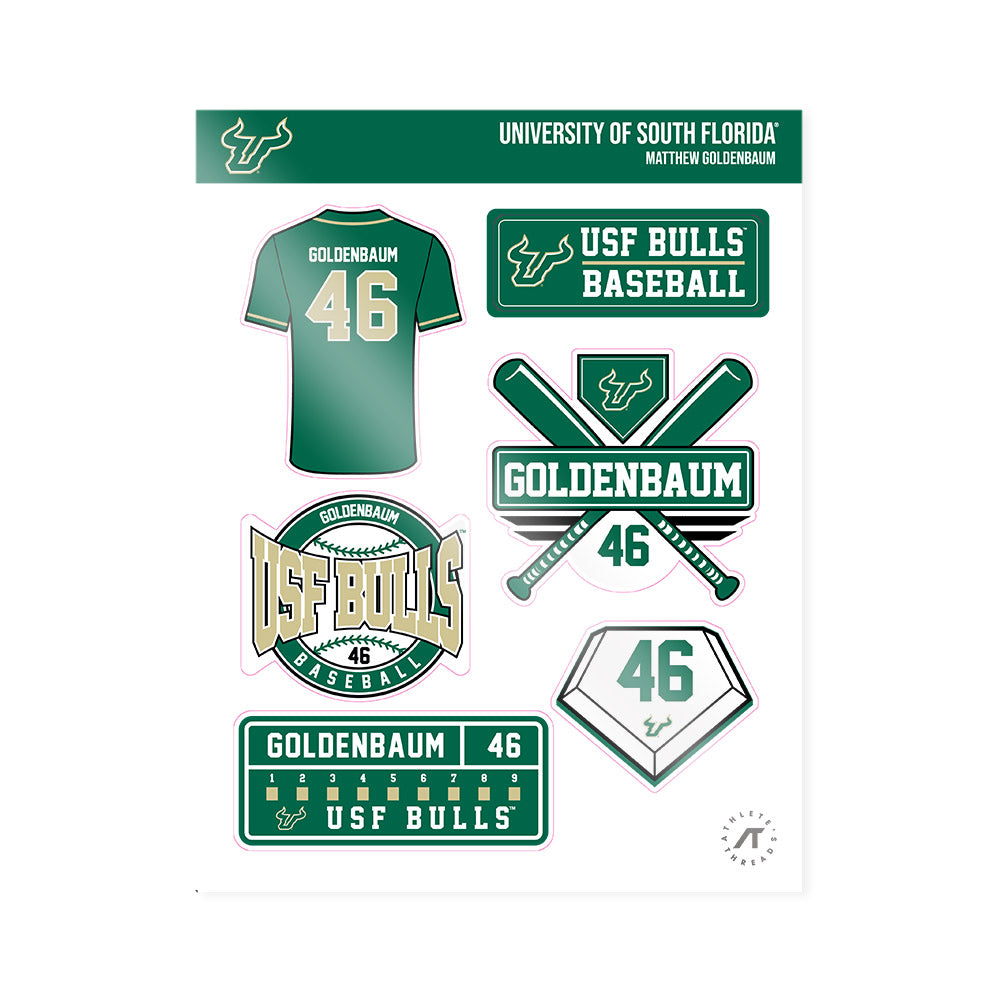 USF - NCAA Baseball : Matthew Goldenbaum - Sticker Sheet-0