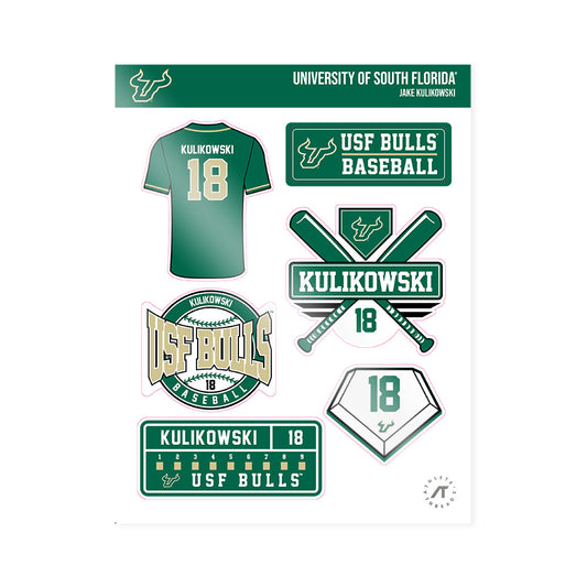 USF - NCAA Baseball : Jake Kulikowski - Sticker Sheet-0