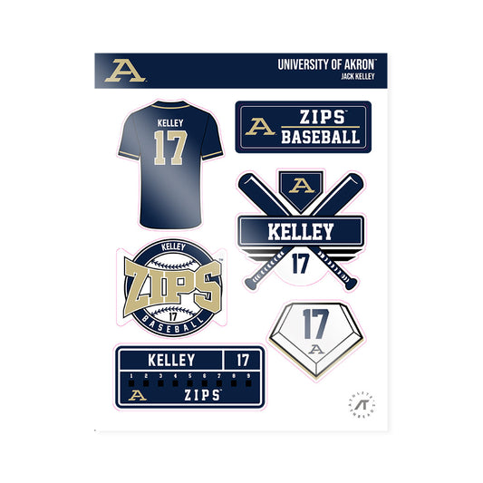 Akron - NCAA Baseball : Jack Kelley - Sticker Sheet-0