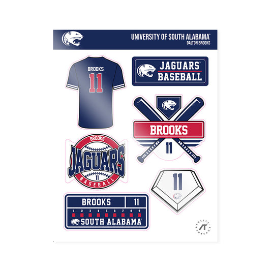 South Alabama - NCAA Baseball : Dalton Brooks - Sticker Sheet-0