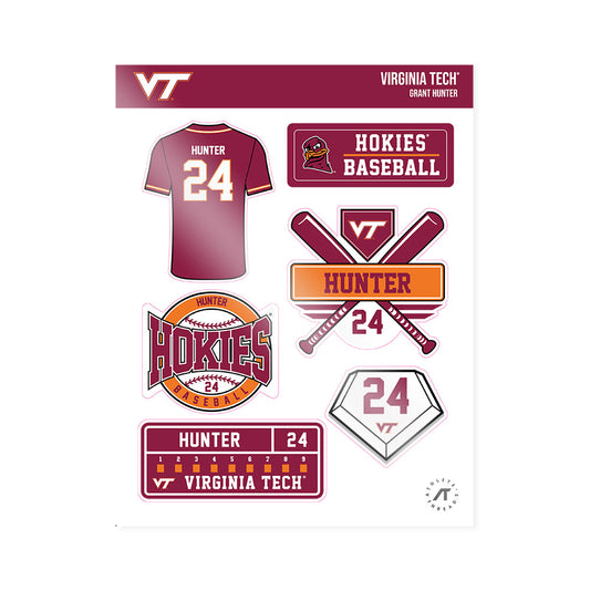 Virginia Tech - NCAA Baseball : Grant Hunter - Sticker Sheet-0