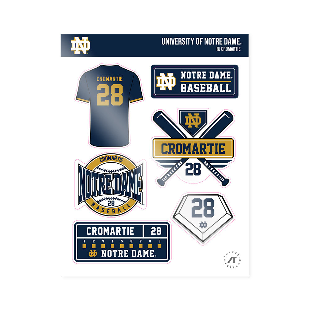 Notre Dame - NCAA Baseball : RJ Cromartie - Sticker Sheet-0