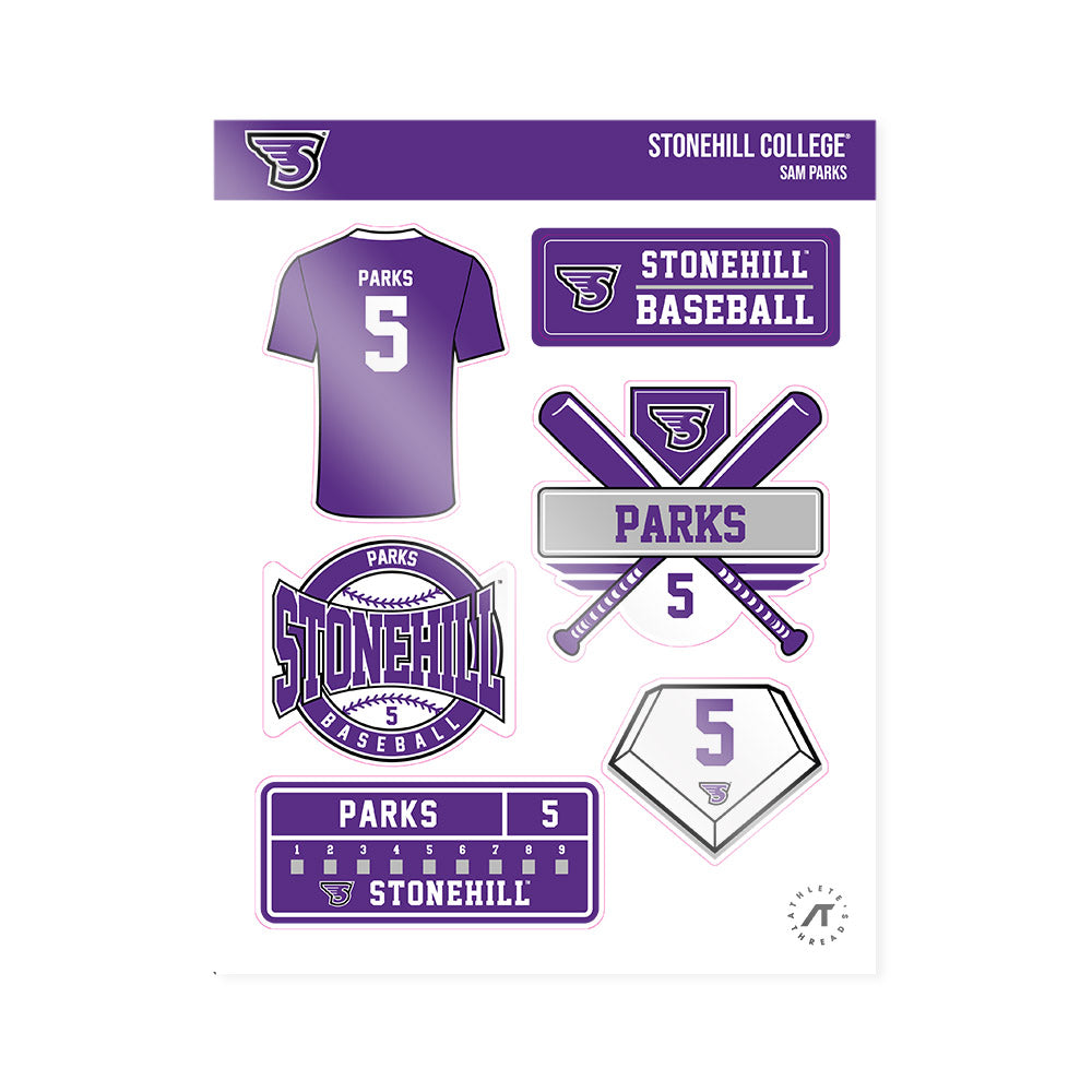 Stonehill - NCAA Baseball : Sam Parks - Sticker Sheet-0