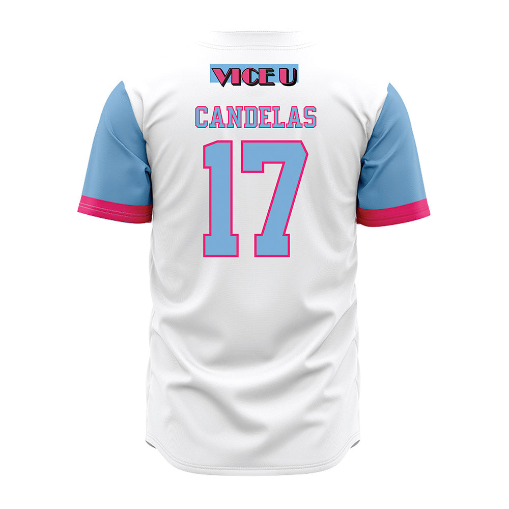FIU - NCAA Baseball : Hector Candelas - Miami Vice Jersey-1