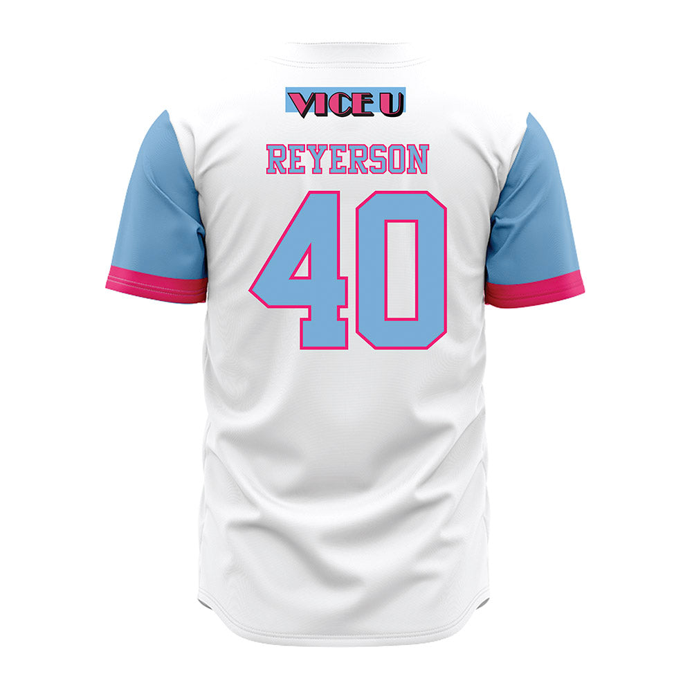 FIU - NCAA Baseball : Ryan Reyerson - Miami Vice Jersey-1