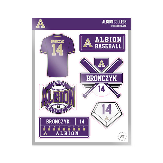Albion - NCAA Baseball : Tyler Bronczyk - Sticker Sheet-0