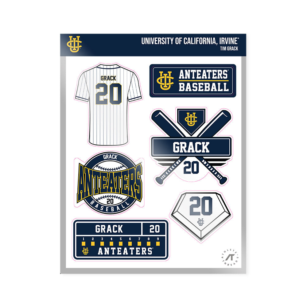 UCI - NCAA Baseball : Tim Grack - Sticker Sheet-0