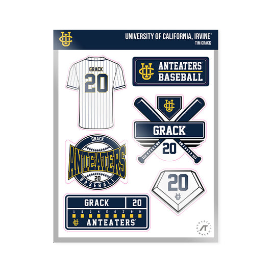 UCI - NCAA Baseball : Tim Grack - Sticker Sheet-0