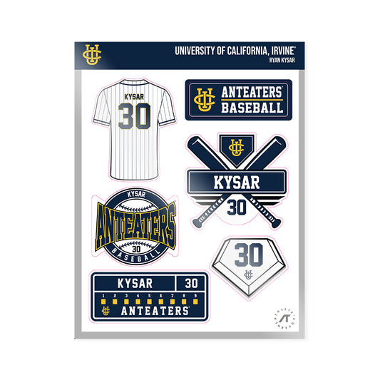 UCI - NCAA Baseball : Ryan Kysar - Sticker Sheet-0