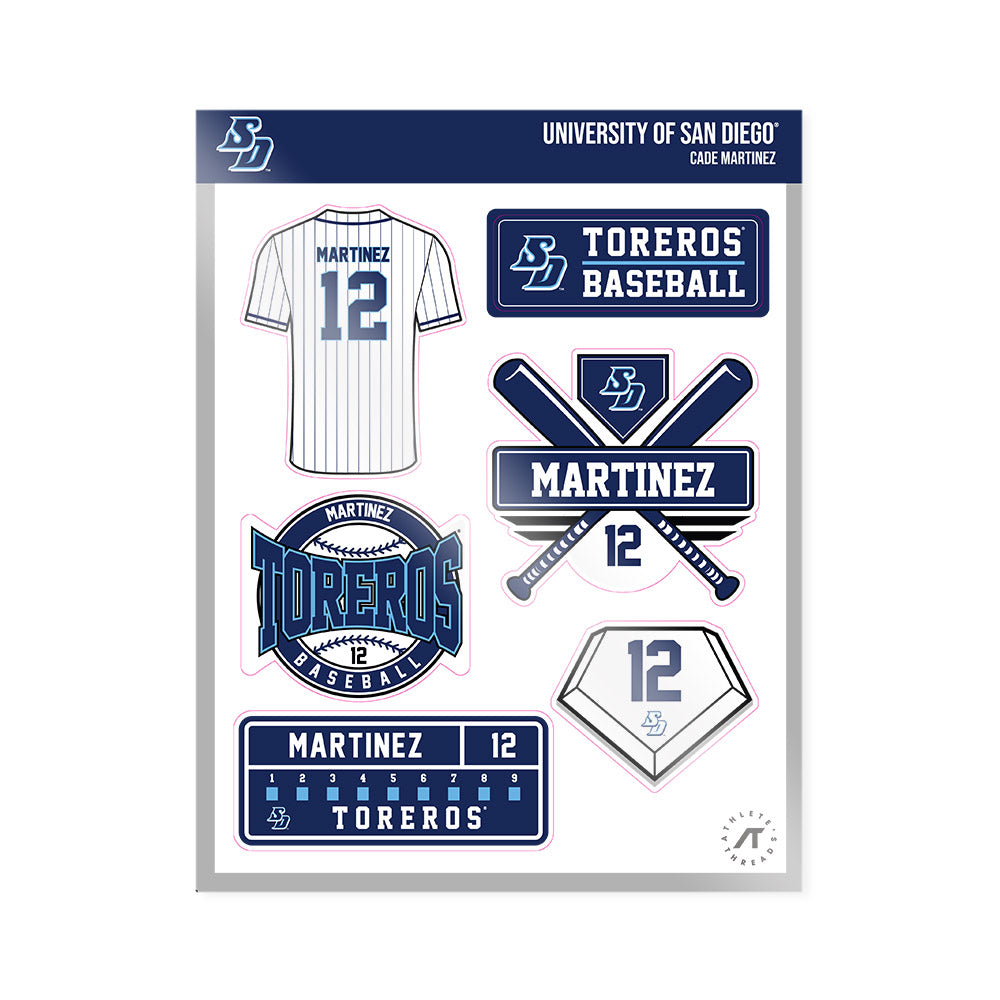 San Diego - NCAA Baseball : Cade Martinez - Sticker Sheet-0
