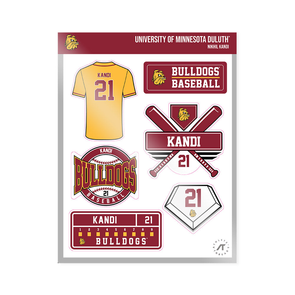 UMN Duluth - NCAA Baseball : Nikhil Kandi - Sticker Sheet-0