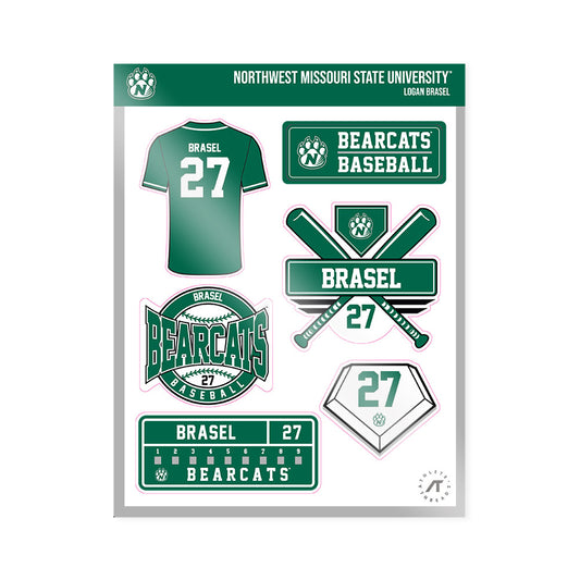 Northwest Missouri State - NCAA Baseball : Logan Brasel - Sticker Sheet-0