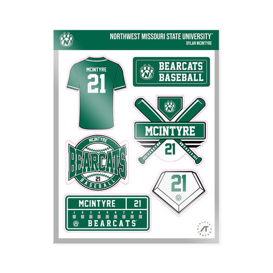 Northwest Missouri State - NCAA Baseball : Dylan McIntyre - Sticker Sheet-0
