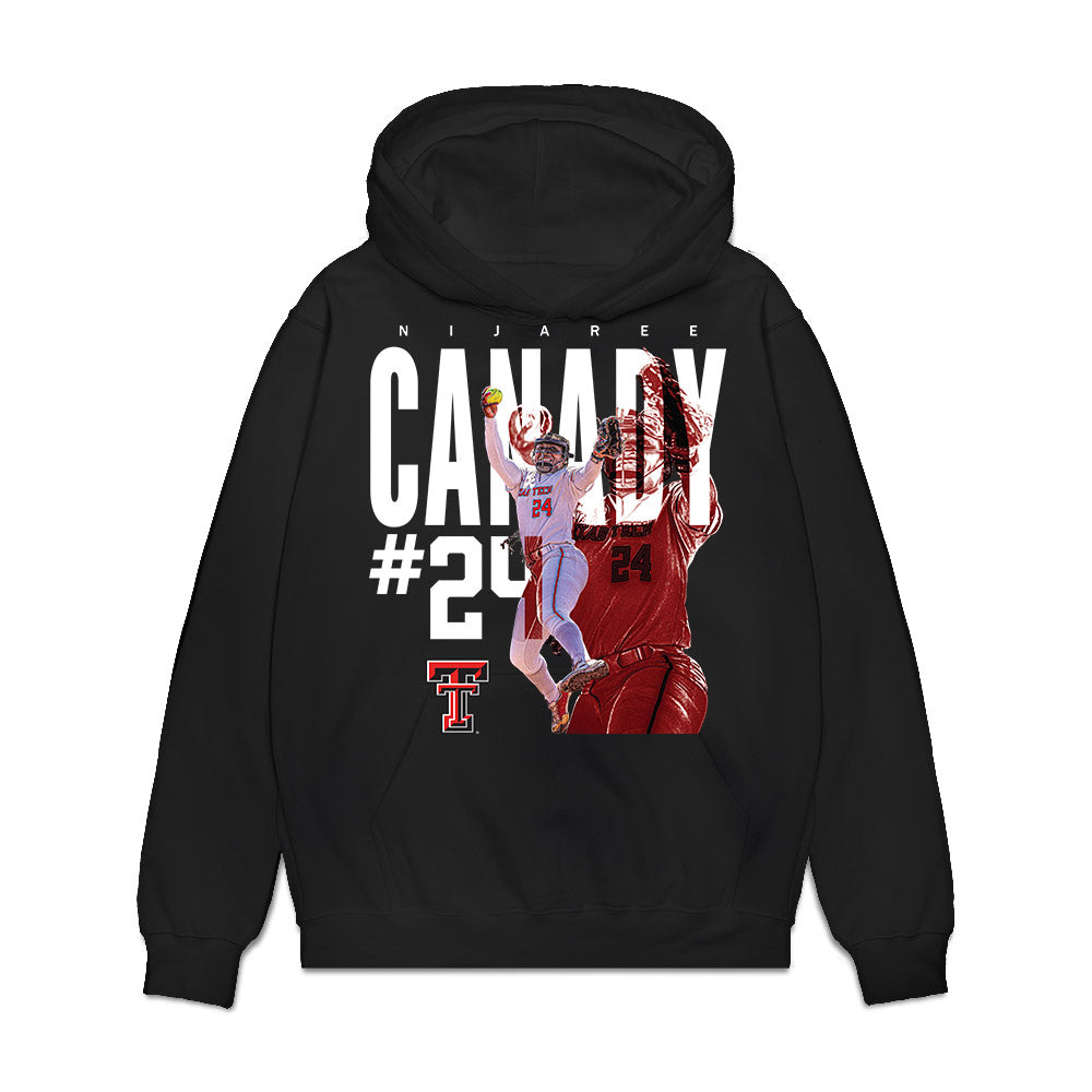 Texas Tech - NCAA Softball : NiJaree Canady - Collage Premium Hooded Sweatshirt-0