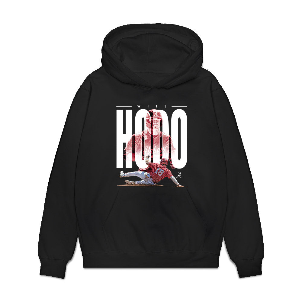 Alabama - NCAA Baseball : Will Hodo - Collage Premium Hooded Sweatshirt-0
