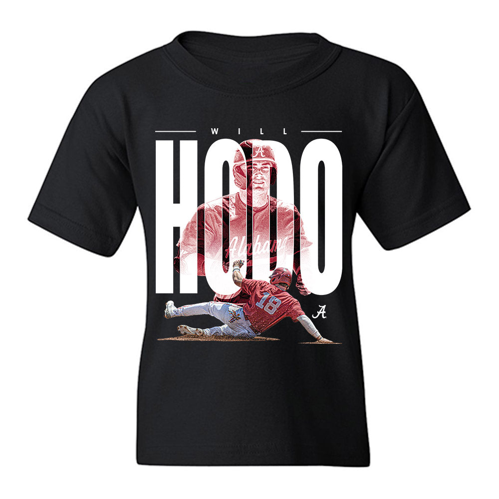 Alabama - NCAA Baseball : Will Hodo - Collage Youth T-Shirt-0