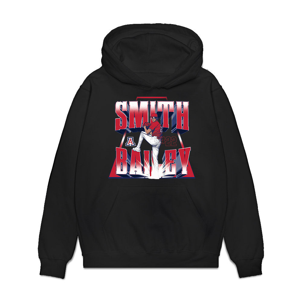Arizona - NCAA Baseball : Smith Bailey - Player Collage Premium Hooded Sweatshirt-0