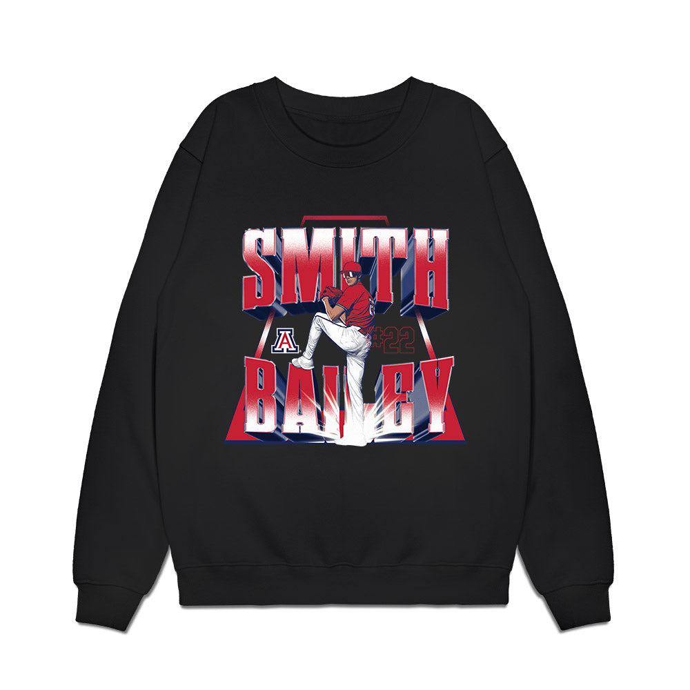 Arizona - NCAA Baseball : Smith Bailey - Player Collage Premium Crewneck Sweatshirt-0