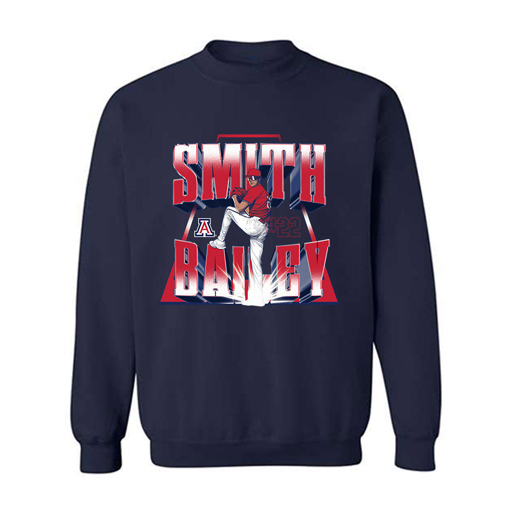 Arizona - NCAA Baseball : Smith Bailey - Player Collage Crewneck Sweatshirt-0