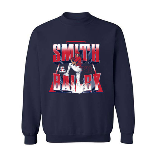 Arizona - NCAA Baseball : Smith Bailey - Player Collage Crewneck Sweatshirt-0