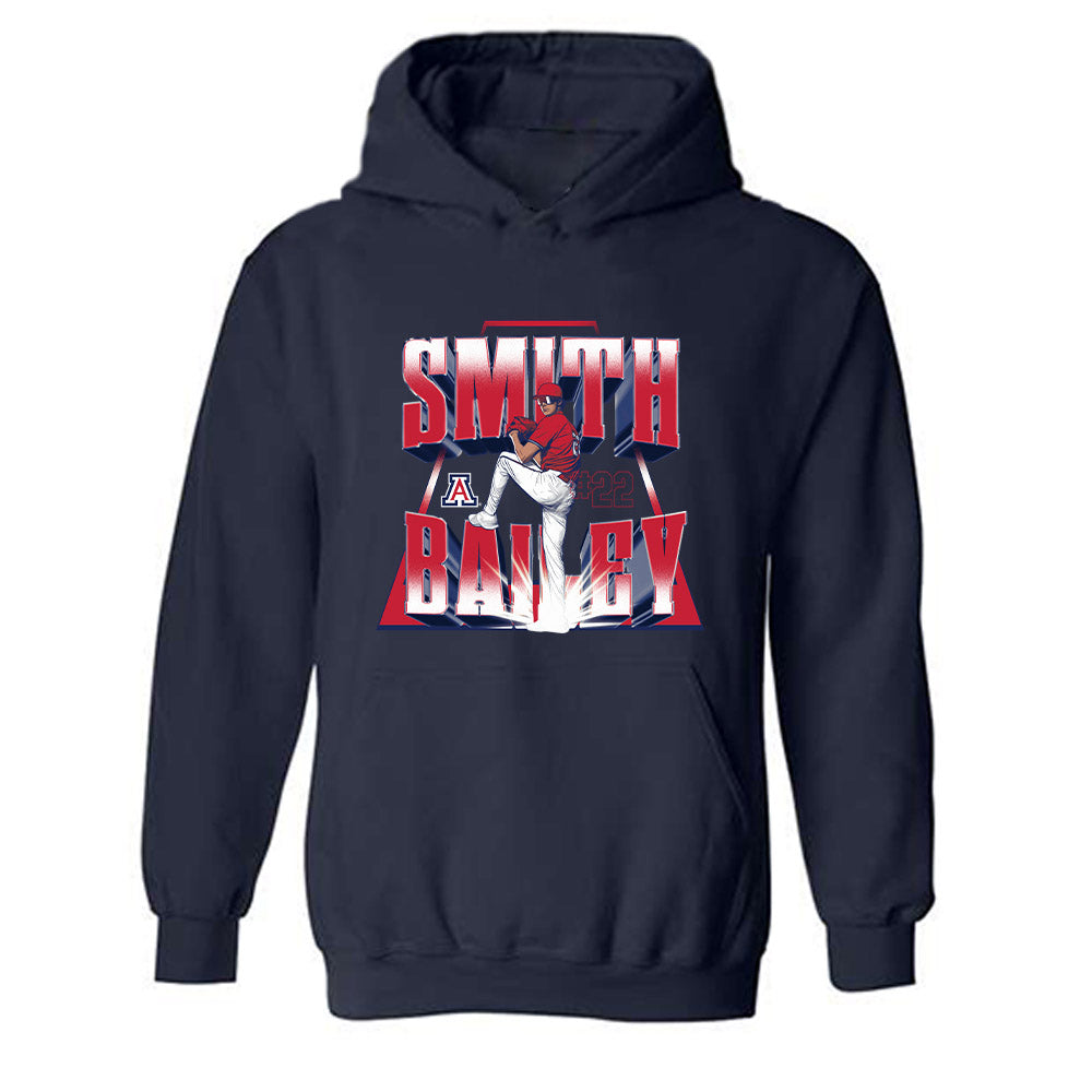 Arizona - NCAA Baseball : Smith Bailey - Player Collage Hooded Sweatshirt-0