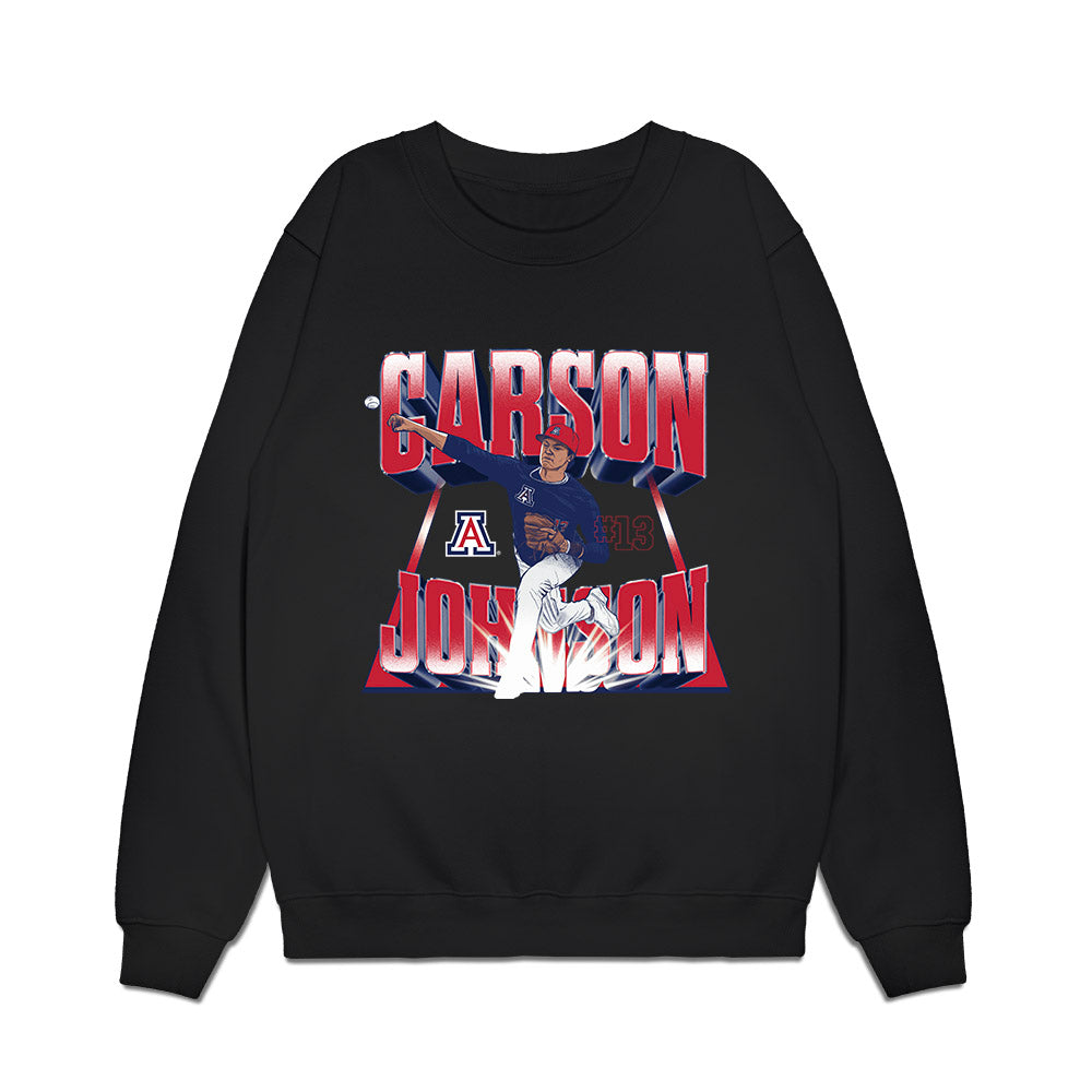Arizona - NCAA Baseball : Carson Johnson - Player Collage Premium Crewneck Sweatshirt-0
