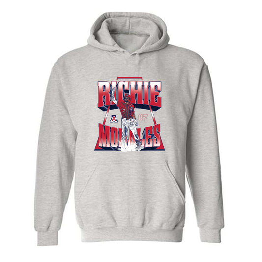 Arizona - NCAA Baseball : Richie Morales - Player Collage Hooded Sweatshirt-0