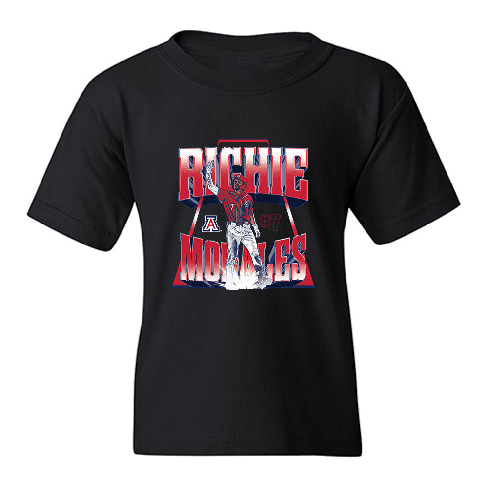 Arizona - NCAA Baseball : Richie Morales - Player Collage Youth T-Shirt-0