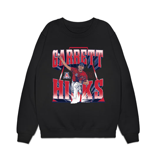Arizona - NCAA Baseball : Garrett Hicks - Player Collage Premium Crewneck Sweatshirt-0
