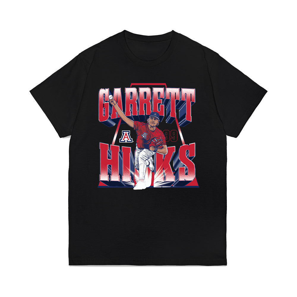 Arizona - NCAA Baseball : Garrett Hicks - Player Collage Premium T-Shirt-0