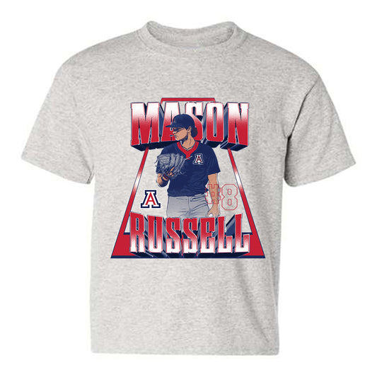 Arizona - NCAA Baseball : Mason Russell - Player Collage Youth T-Shirt-0