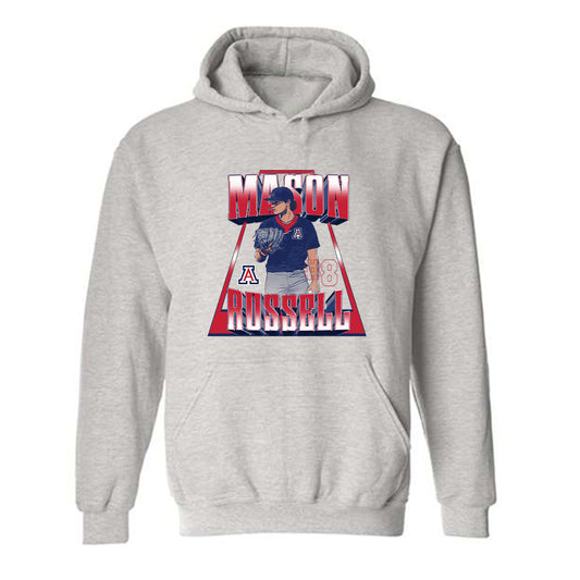 Arizona - NCAA Baseball : Mason Russell - Player Collage Hooded Sweatshirt-0