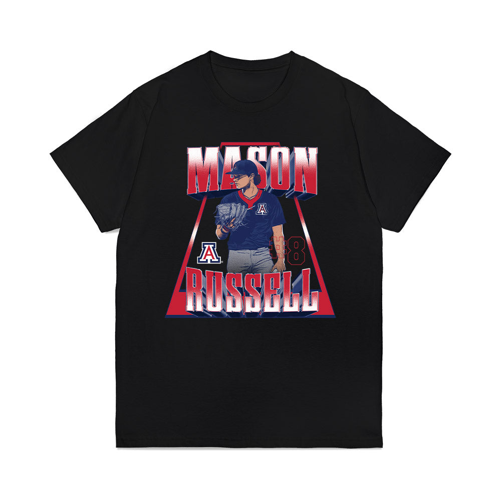 Arizona - NCAA Baseball : Mason Russell - Player Collage Premium T-Shirt-0