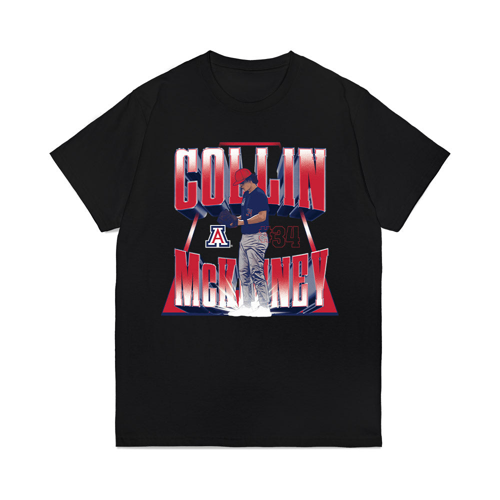 Arizona - NCAA Baseball : Collin McKinney - Player Collage Premium T-Shirt-0