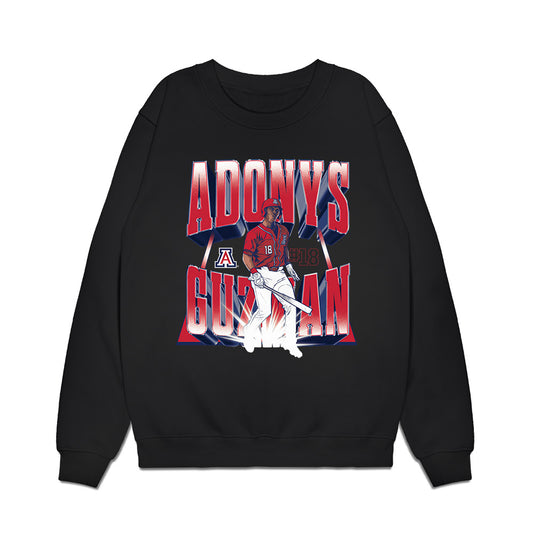 Arizona - NCAA Baseball : Adonys Guzman - Player Collage Premium Crewneck Sweatshirt-0