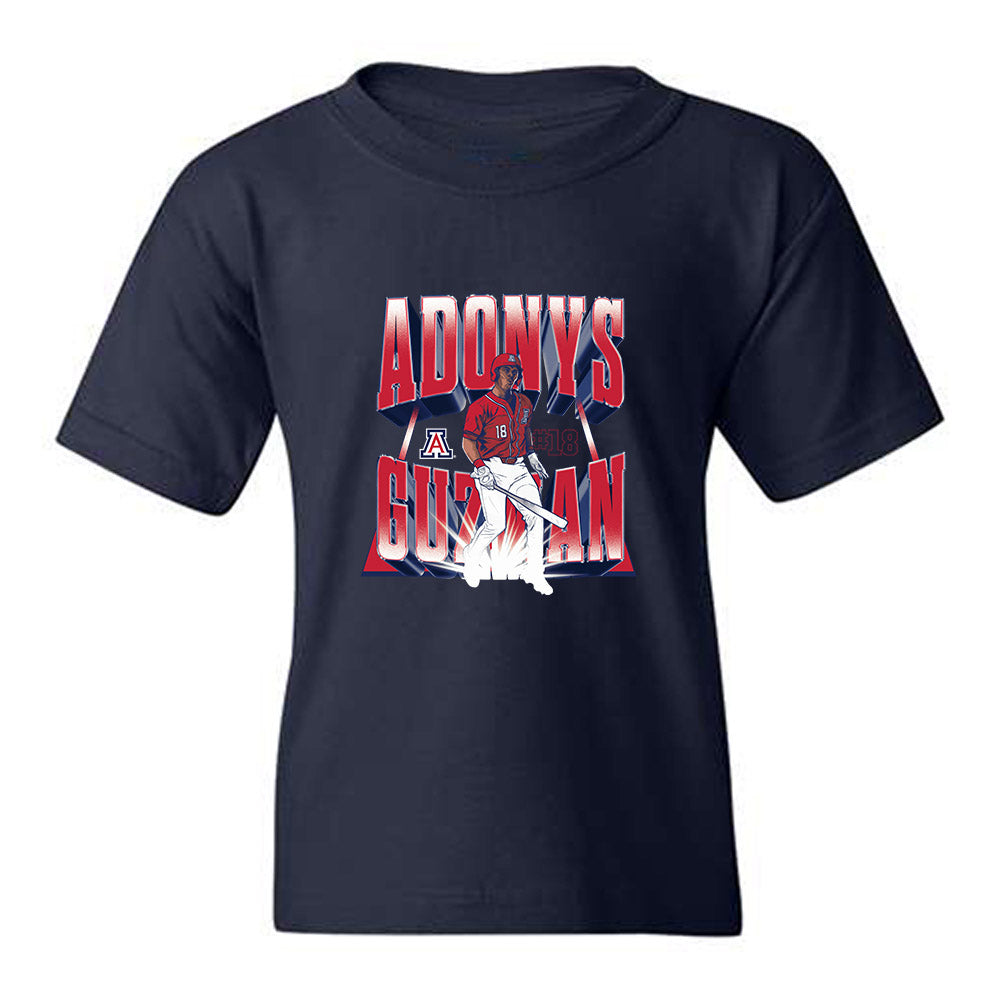 Arizona - NCAA Baseball : Adonys Guzman - Player Collage Youth T-Shirt-0