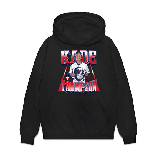 Arizona - NCAA Baseball : Kade Thompson - Player Collage Premium Hooded Sweatshirt-0