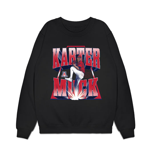 Arizona - NCAA Baseball : Karter Muck - Player Collage Premium Crewneck Sweatshirt-0