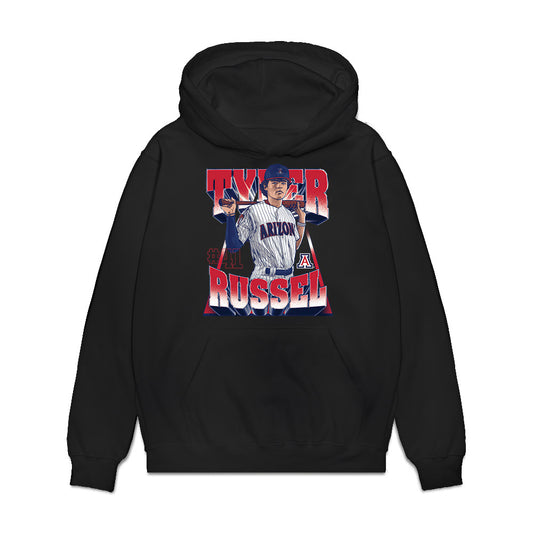 Arizona - NCAA Baseball : Tyler Russell - Premium Hooded Sweatshirt-0