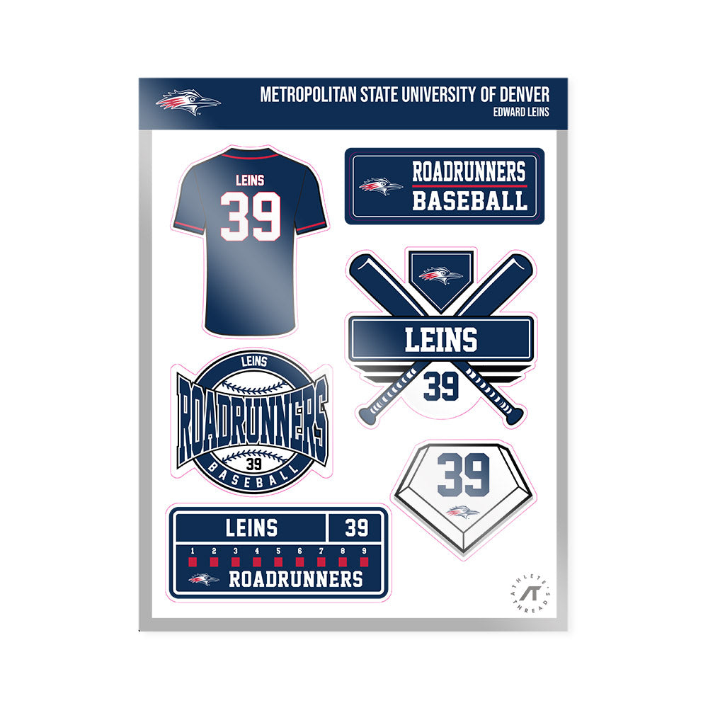 MSU Denver - NCAA Baseball : Edward Leins - Sticker Sheet-0