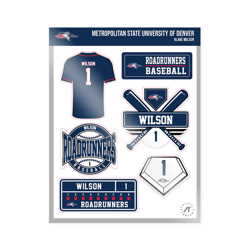MSU Denver - NCAA Baseball : Blake Wilson - Sticker Sheet-0