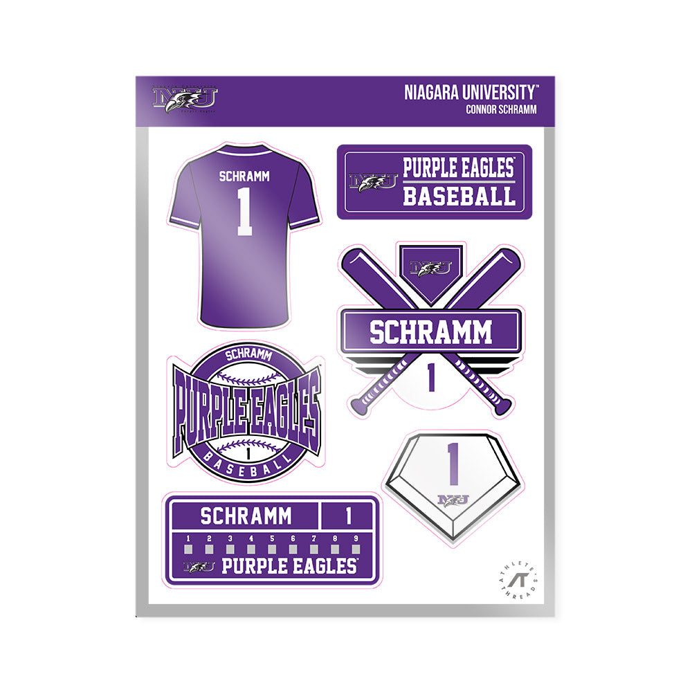NU - NCAA Baseball : Connor Schramm - Sticker Sheet-0