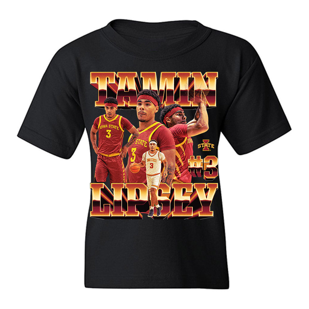 Iowa State - NCAA Men's Basketball : Tamin Lipsey - Collage Youth T-Shirt-0