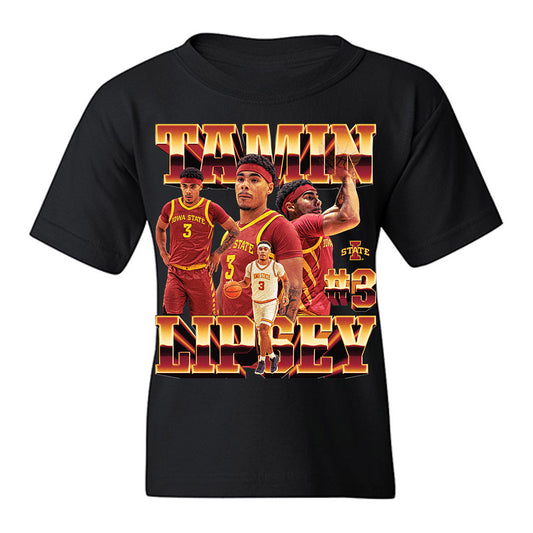 Iowa State - NCAA Men's Basketball : Tamin Lipsey - Collage Youth T-Shirt-0