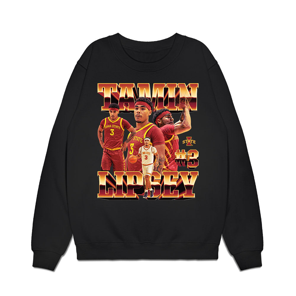 Iowa State - NCAA Men's Basketball : Tamin Lipsey - Collage Premium Crewneck Sweatshirt-0