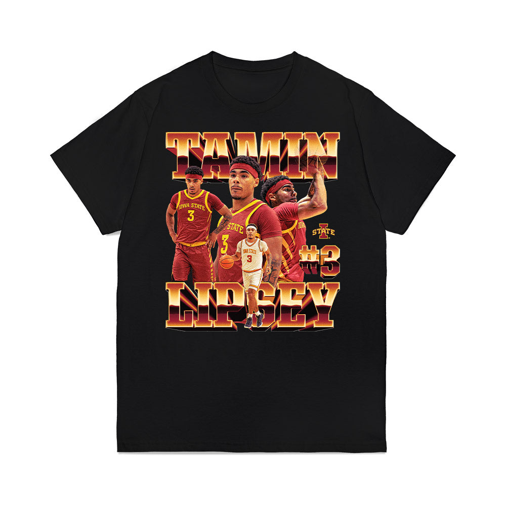 Iowa State - NCAA Men's Basketball : Tamin Lipsey - Collage Premium T-Shirt-0