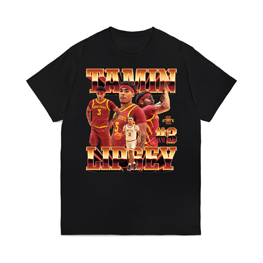 Iowa State - NCAA Men's Basketball : Tamin Lipsey - Collage Premium T-Shirt-0