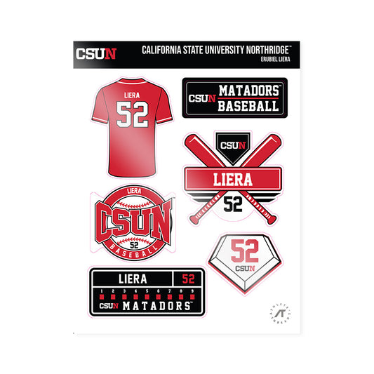 CSUN - NCAA Baseball : Erubiel Liera - Sticker Sheet-0