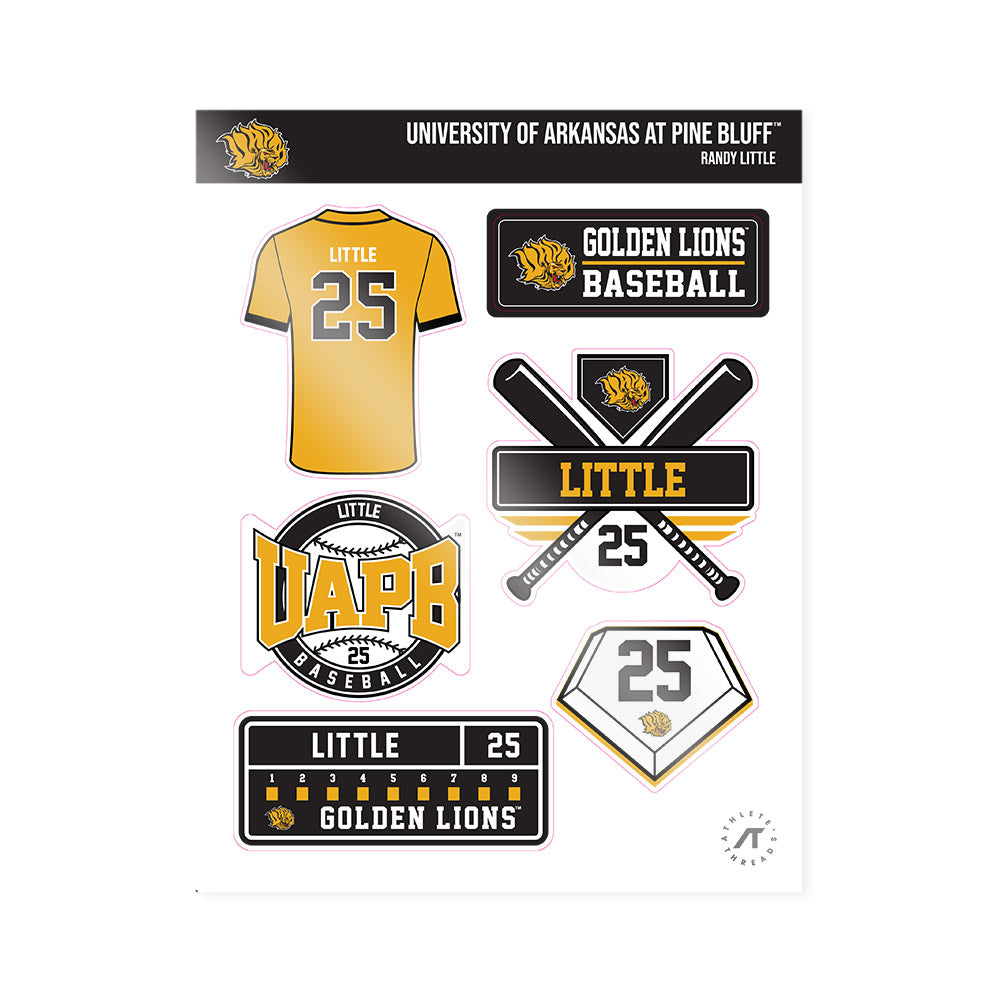 UAPB - NCAA Baseball : Randy Little - Sticker Sheet-0